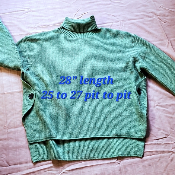 Plus Size Avacado Turtleneck with Split Sides  Plus Size - Picture 10 of 13